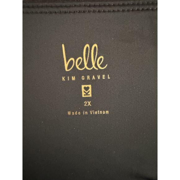 Belle Body by Kim Gravel Colorblock Leggings Black 2X - Picture 10 of 11